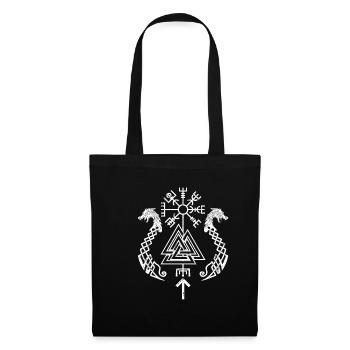 Art viking - Germanique, Runes, Valhalla - Sac en tissu - noir - Devant