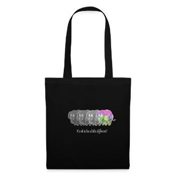 Vintage Elephant Ça va un peu différemment - Sac en tissu - noir - Devant