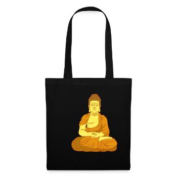 Buddha Sitting meditation - Stoffbeutel - Schwarz - Vorne