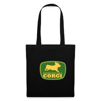 Nichts rennt so wie mein Corgi - Stoffbeutel - Schwarz - Vorne