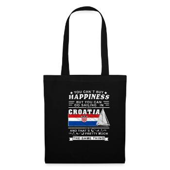 Croisière en Croatie, voilier cadeau méditerranéen - Sac en tissu - noir - Devant