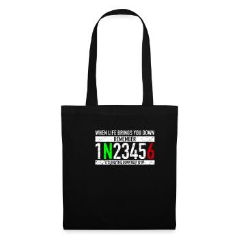Quand la vie te déprime | 1N23456 moto - Sac en tissu - noir - Devant