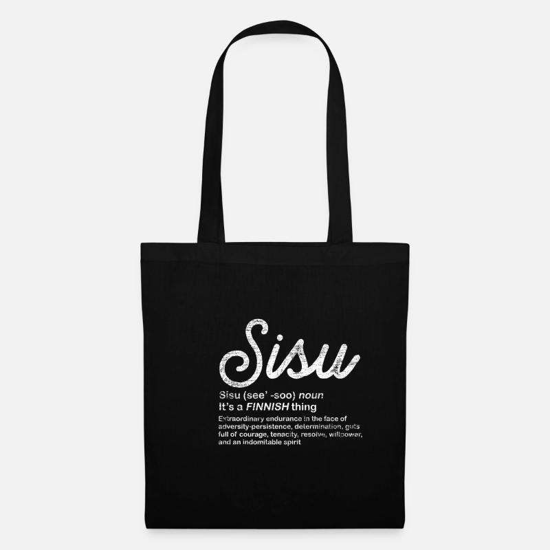 Finnland Sisu - Stoffbeutel - Schwarz