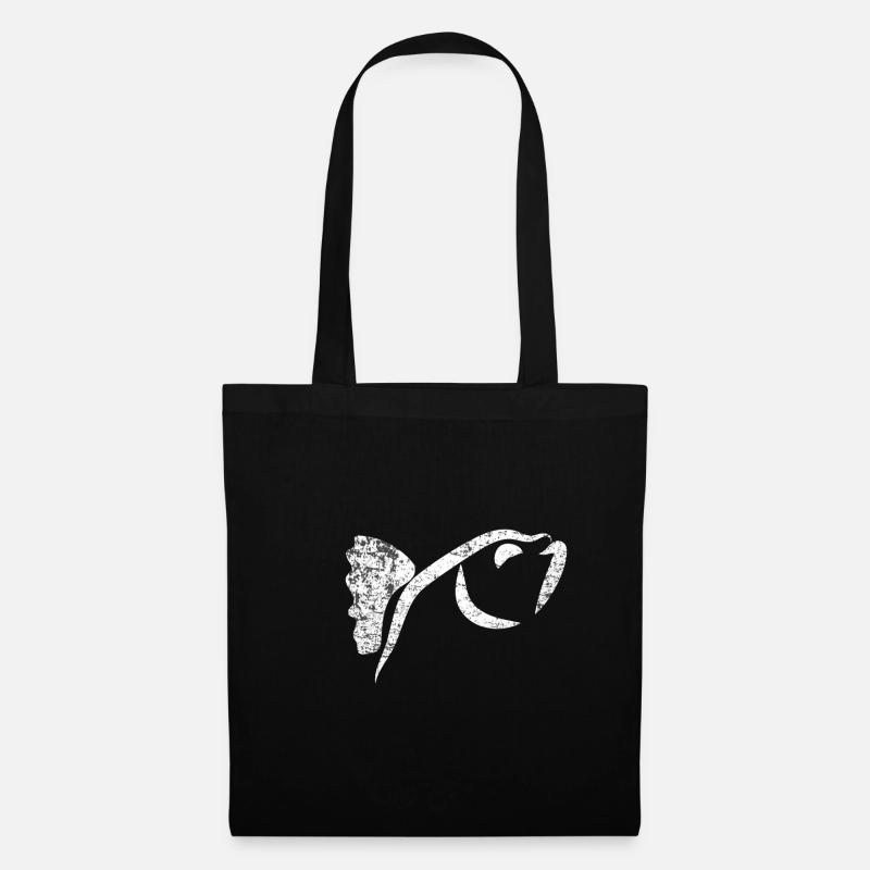 Fisch - Stoffbeutel - Schwarz