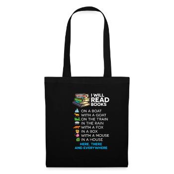 Reading books on a boat - Tote Bag - black - Front
