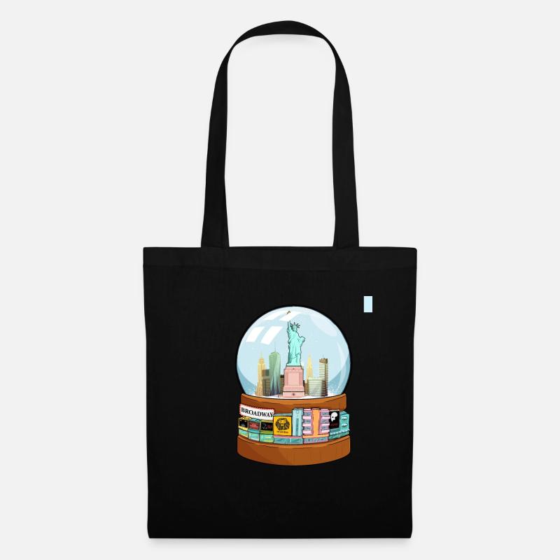 New York Broadway Schneekugel Lustiges Geschenk - Stoffbeutel - Schwarz