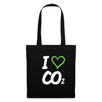 I love Co2 Anti Grüne Demonstration - Stoffbeutel - Schwarz - Vorne