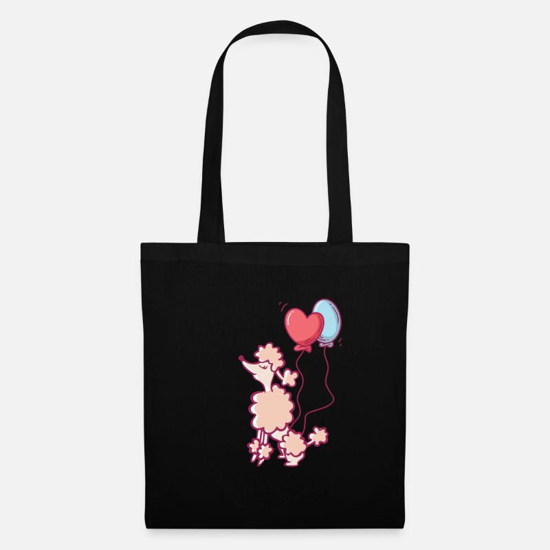 caniche - Sac en tissu - noir