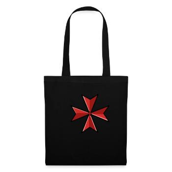 croix de Malte - Sac en tissu - noir - Devant