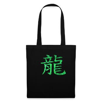 Dragon chinois - Sac en tissu - noir - Devant