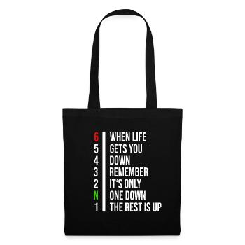 Quand la vie vous déprime, il n'y en a qu'un. - Sac en tissu - noir - Devant
