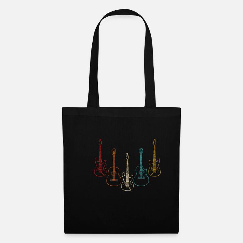 Gitarre Musikinstrument - Stoffbeutel - Schwarz
