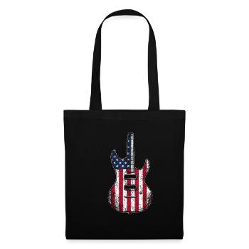 Gitarre USA - Stoffbeutel - Schwarz - Vorne