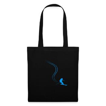 Skieur - Sac en tissu - noir - Devant