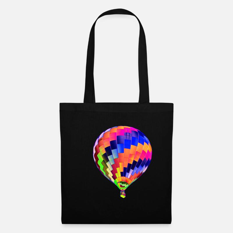 Heißluftballon - Stoffbeutel - Schwarz
