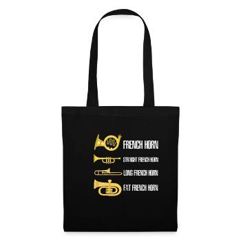 Types de musiciens de trompette en laiton - Sac en tissu - noir - Devant