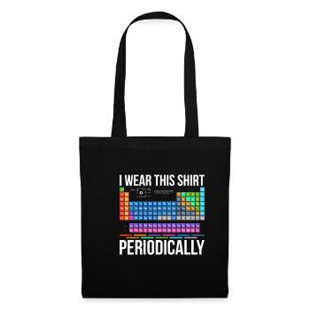Tableau périodique de chimie - Sac en tissu - noir - Devant