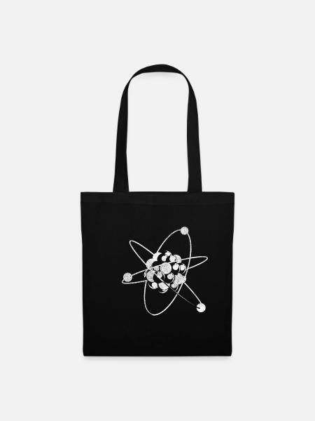 Physik Atom - Stoffbeutel - Schwarz