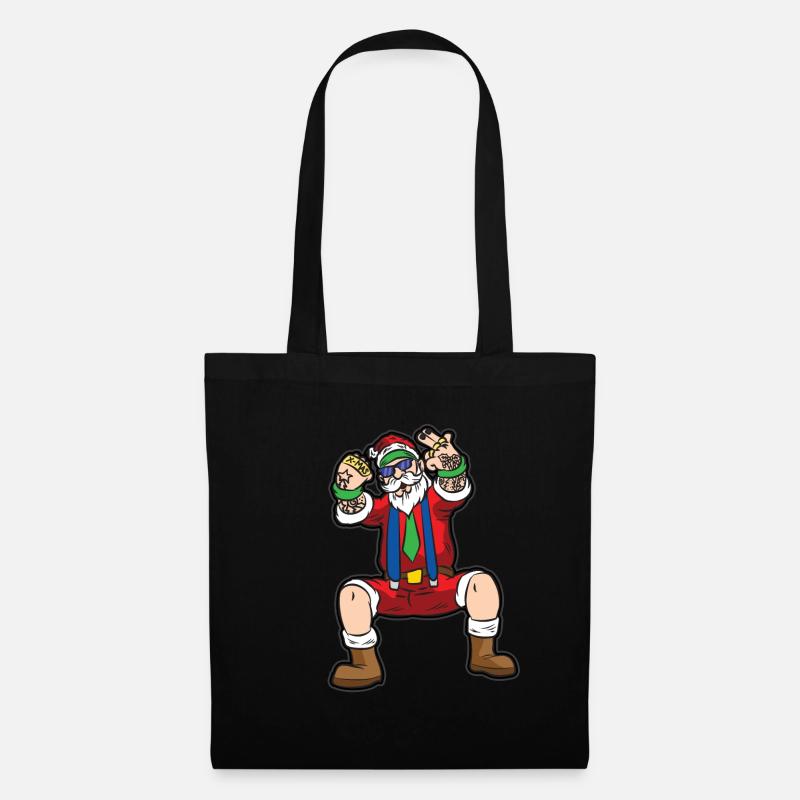 HIPSTER SANTA CLAUS - Stoffbeutel - Schwarz