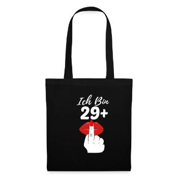 29+ Geburtstag Mittelfinger Lustig Geschenk - Stoffbeutel - Schwarz - Vorne
