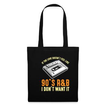 Cassette de musique R&B des années 90 90 ans de chansons - Sac en tissu - noir - Devant