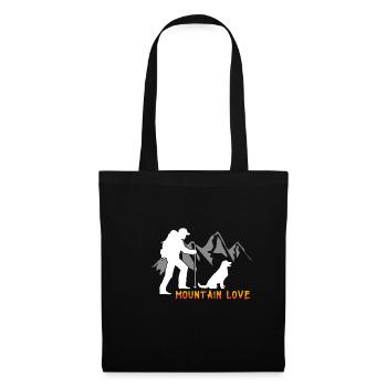 Mountain dog love randonnée voyage aventure grimpeur - Sac en tissu - noir - Devant
