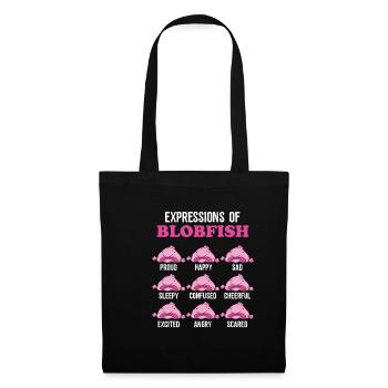 Expressions of Blobfish | Funny blobfish meme - Tote Bag - black - Front
