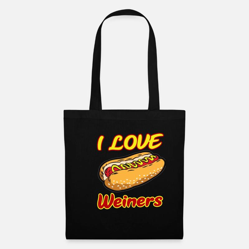 I LOVE WEINERS - Tote Bag - black