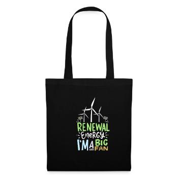 Renewable Energy I'm A Big Fan wind power - Tote Bag - black - Front