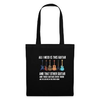 Joueur de guitare drôle guitariste guitaristes - Sac en tissu - noir - Devant