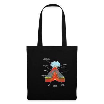 Volcano lava eruption geologist scientist magma - Tote Bag - black - Front