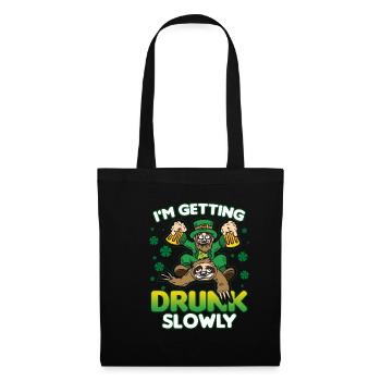 IN GETTING DRUNK SLOWLY sloth goblin beer humor - Tote Bag - black - Front