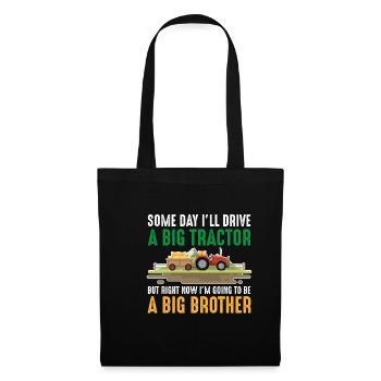 Toddler brother tractor big son sibling - Tote Bag - black - Front