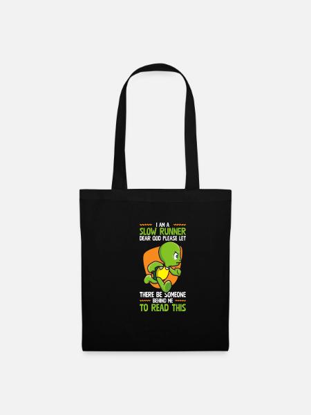 Je suis un coureur lent marathonien humour lent - Sac en tissu - noir