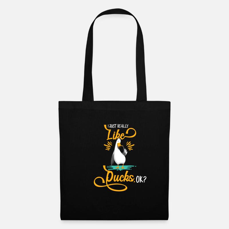 J’aime vraiment les canards ok les canards aiment le canard - Sac en tissu - noir