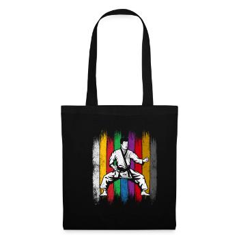 karaté - Sac en tissu - noir - Devant
