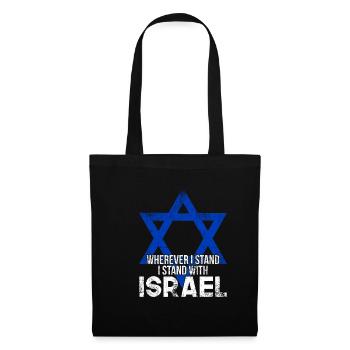 Israël Star de David Israeil - Sac en tissu - noir - Devant