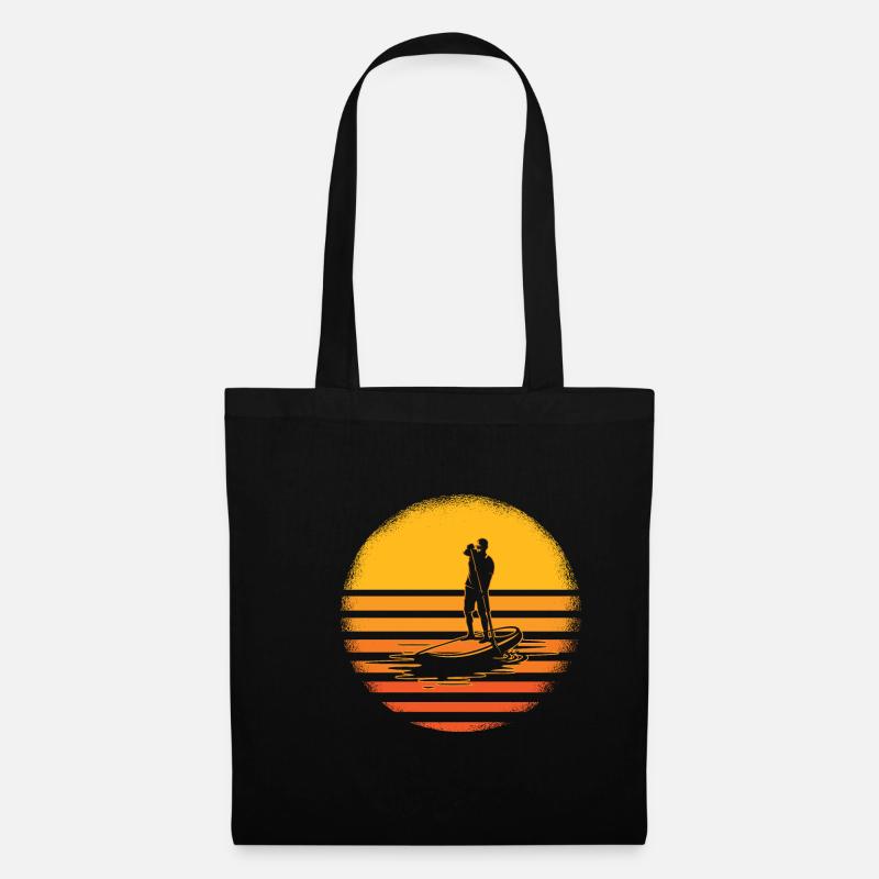 Retro SUP - Stoffbeutel - Schwarz