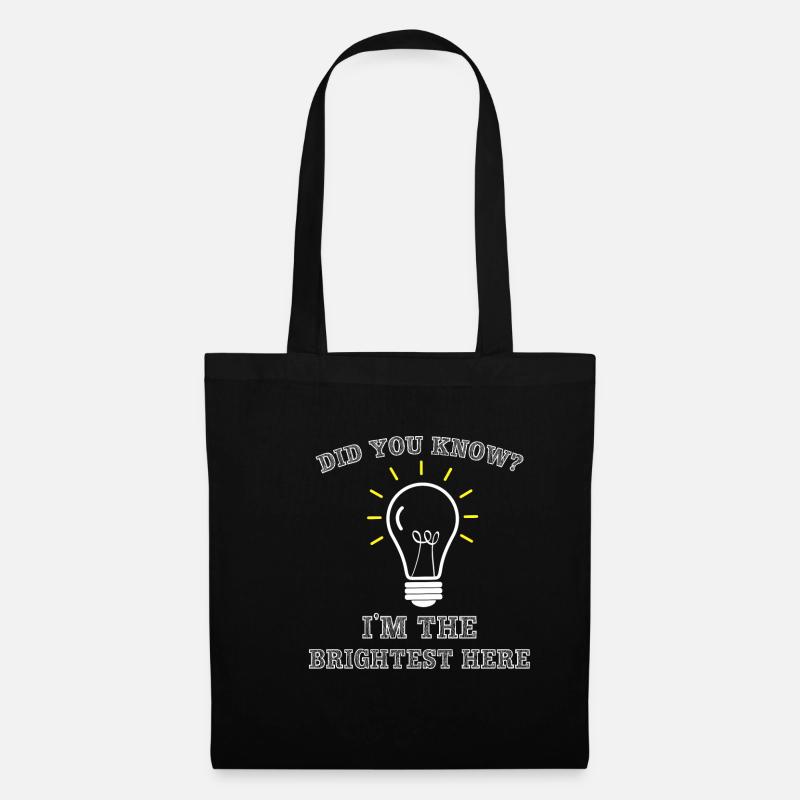 Sarcastic Electrician Bright Lightbulb Electronics Technician - Tote Bag - black