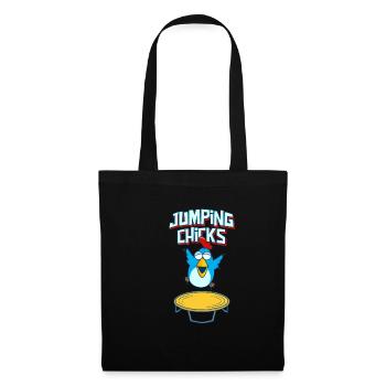 Jumping Chick Trampoline Humor - Tote Bag - black - Front