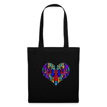 Échecs - Sac en tissu - noir - Devant