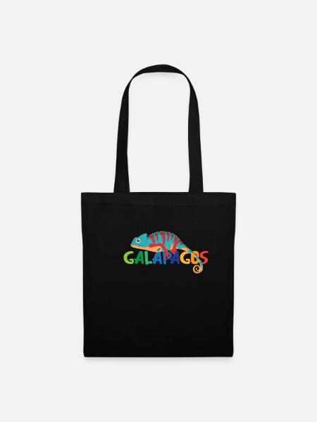 Galapagos Islands Ecuador Chameleon Exotic - Tote Bag - black