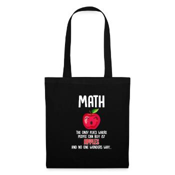 Math humour apple calcul mathématicien drôle - Sac en tissu - noir - Devant