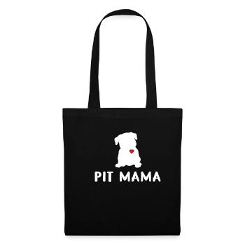 Pit maman pit bull maman animal de compagnie adoption chien - Sac en tissu - noir - Devant
