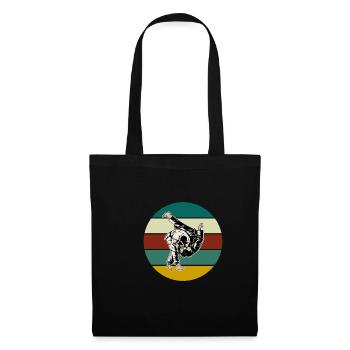Judo combattant Judoka - Sac en tissu - noir - Devant