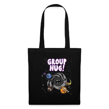 GROUP HUG Black Hole Funny saying wormhole - Tote Bag - black - Front