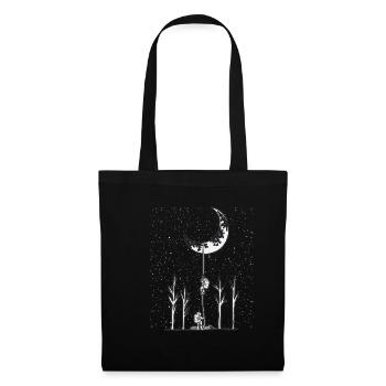 ASTRONAUT CLIMBING MOON Dire drôle - Sac en tissu - noir - Devant
