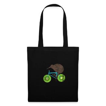 Neuseeland Kiwi - Stoffbeutel - Schwarz - Vorne