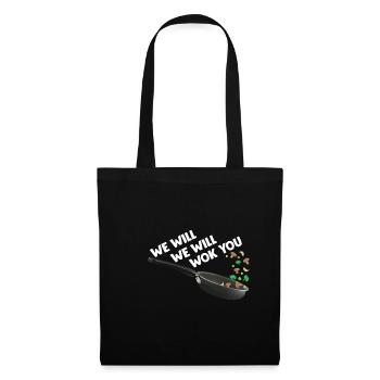 Funny cooking asian cuisine food wok cook - Tote Bag - black - Front