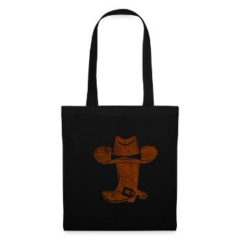 Cowboy cowboy boots - Tote Bag - black - Front